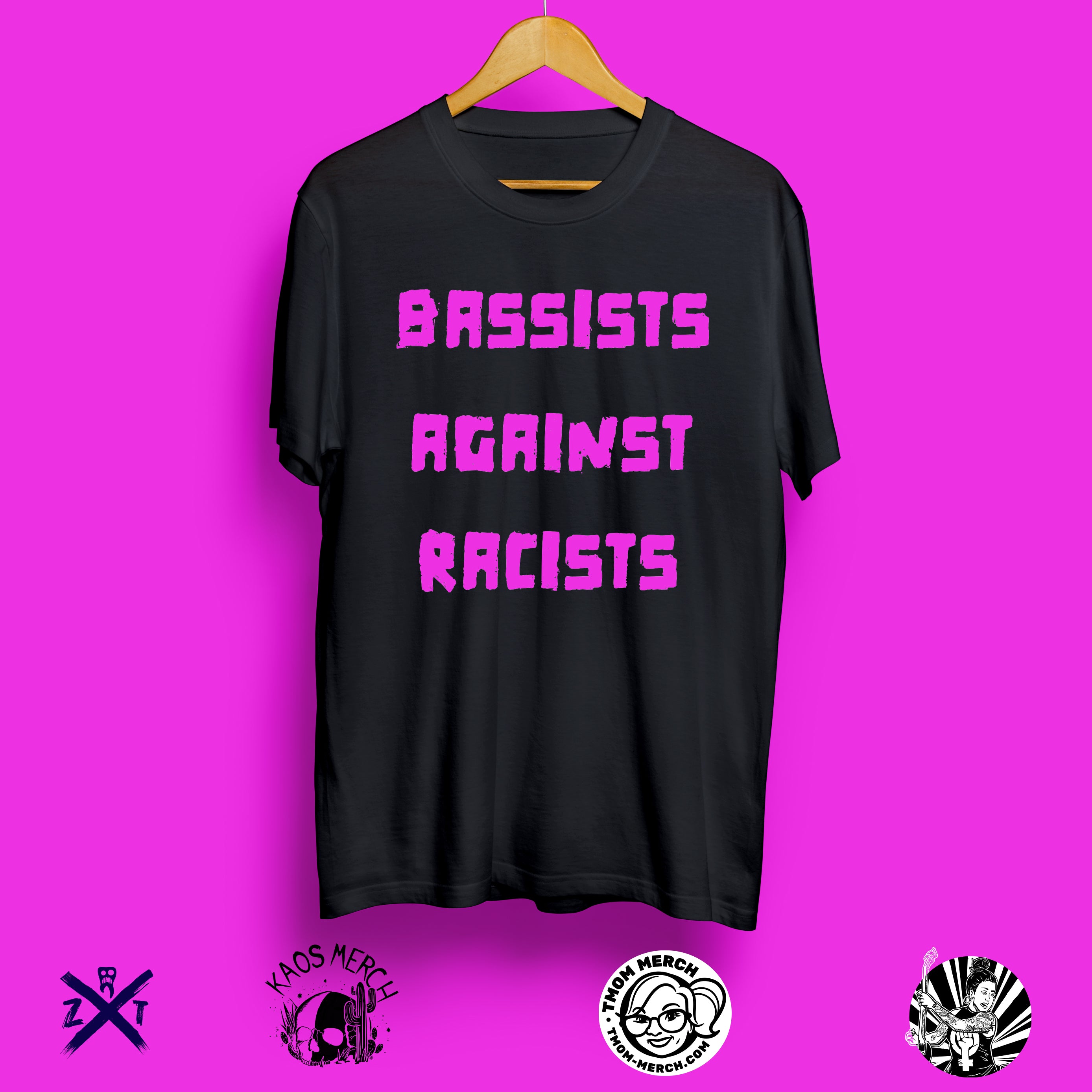 Bassists Against Racists – PINK OCTOBER SPECIAL T-Shirt - PRE-ORDER image 1