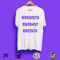 Bassists Against Racists – WHITE & PURPLE OCTOBER SPECIAL T-Shirt - PRE-ORDER image 0